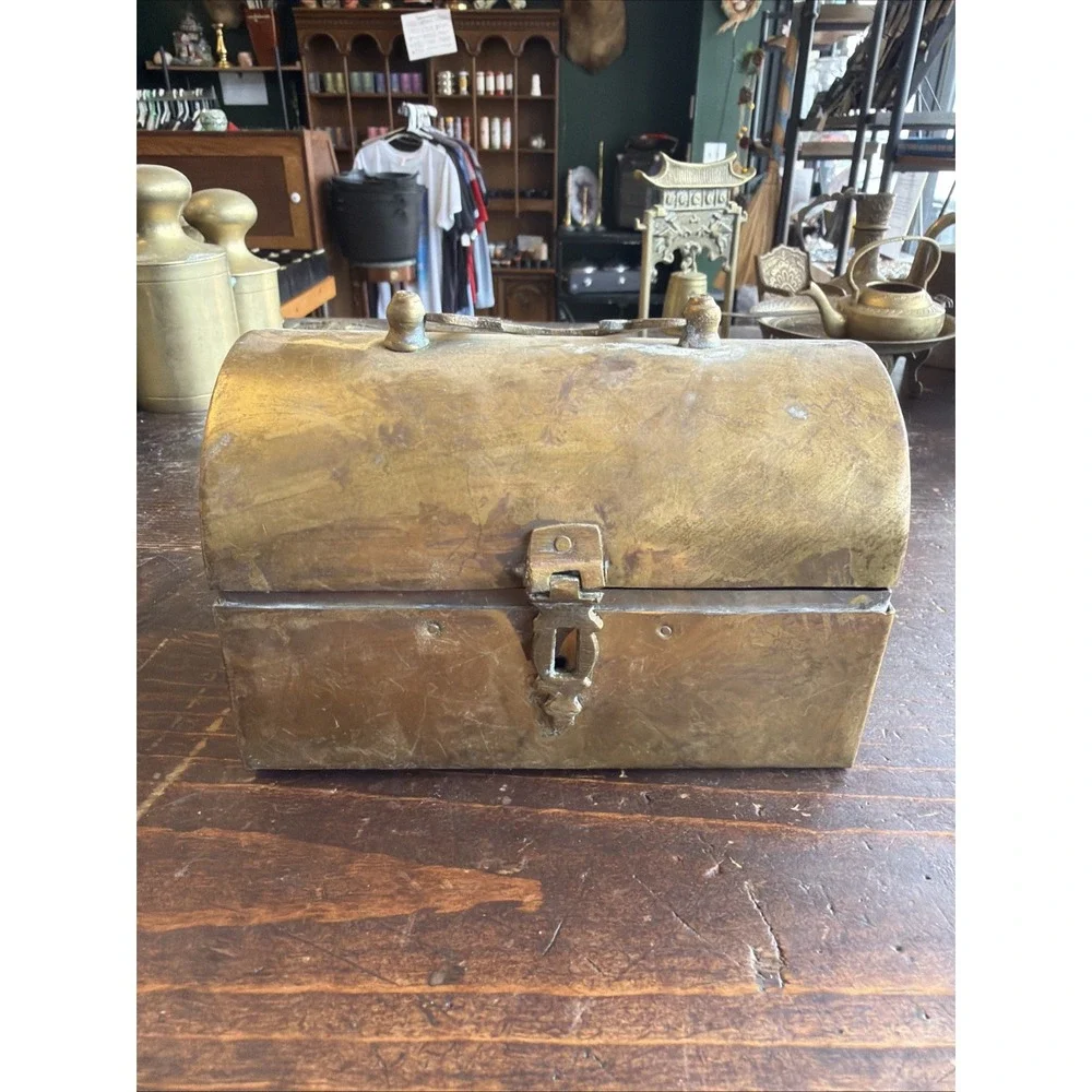 Antique Brass Tea Caddy